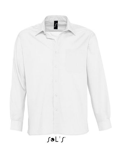 Popeline-Shirt Baltimore Long Sleeve S White